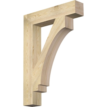 Ekena Millwork Imperial Block Rough Sawn Bracket, Douglas Fir, 6"W x 32"D x 44"H BKT06X32X44IMP05RDF